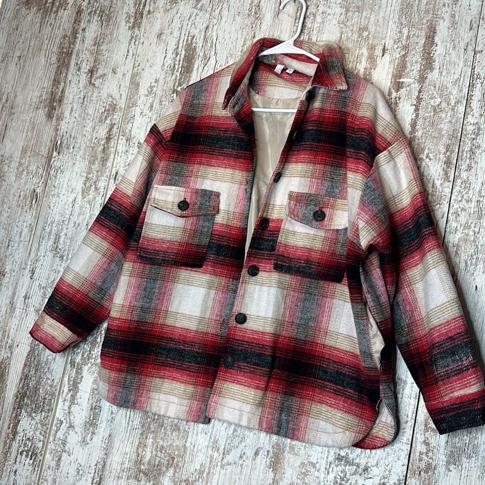 ELAN - Riley Plaid Shacket Small - Picture 8 of 9